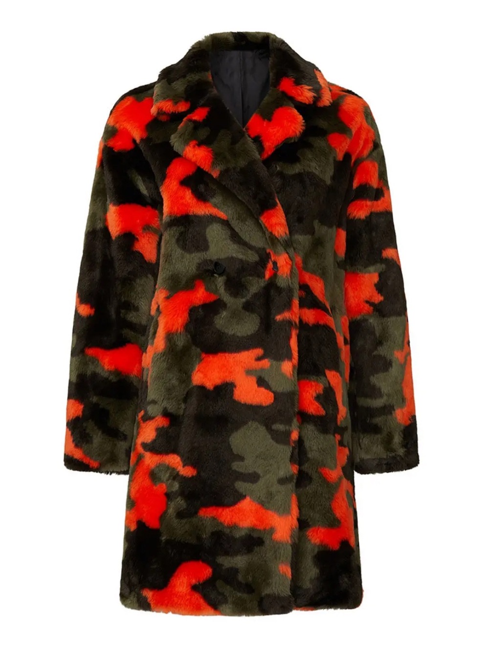 Apparis faux fur camo coat